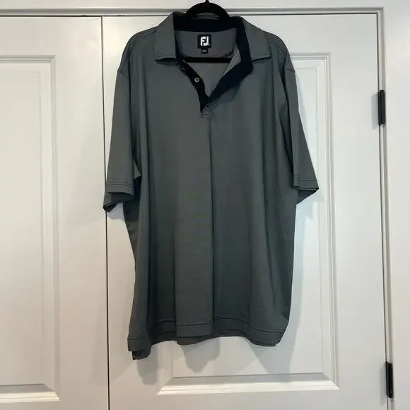Footjoy Men's Golf Performance Polo Grey Size XXL Big and Tall - Picture 1 of 8
